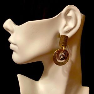 Antique Gold Tone-Clip On Earring Set